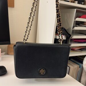 Tory Burch Black Crossbody Bag with Chain Strap